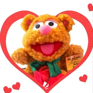 Vintage 1988 McDonalds Muppets Baby Fozzie Bear Christmas Plush with tag